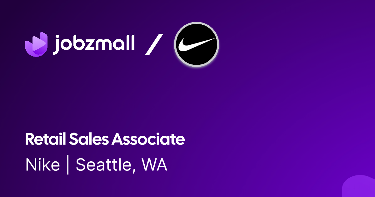 Meter kalligrafie Becks Retail Sales Associate @ Nike | JobzMall